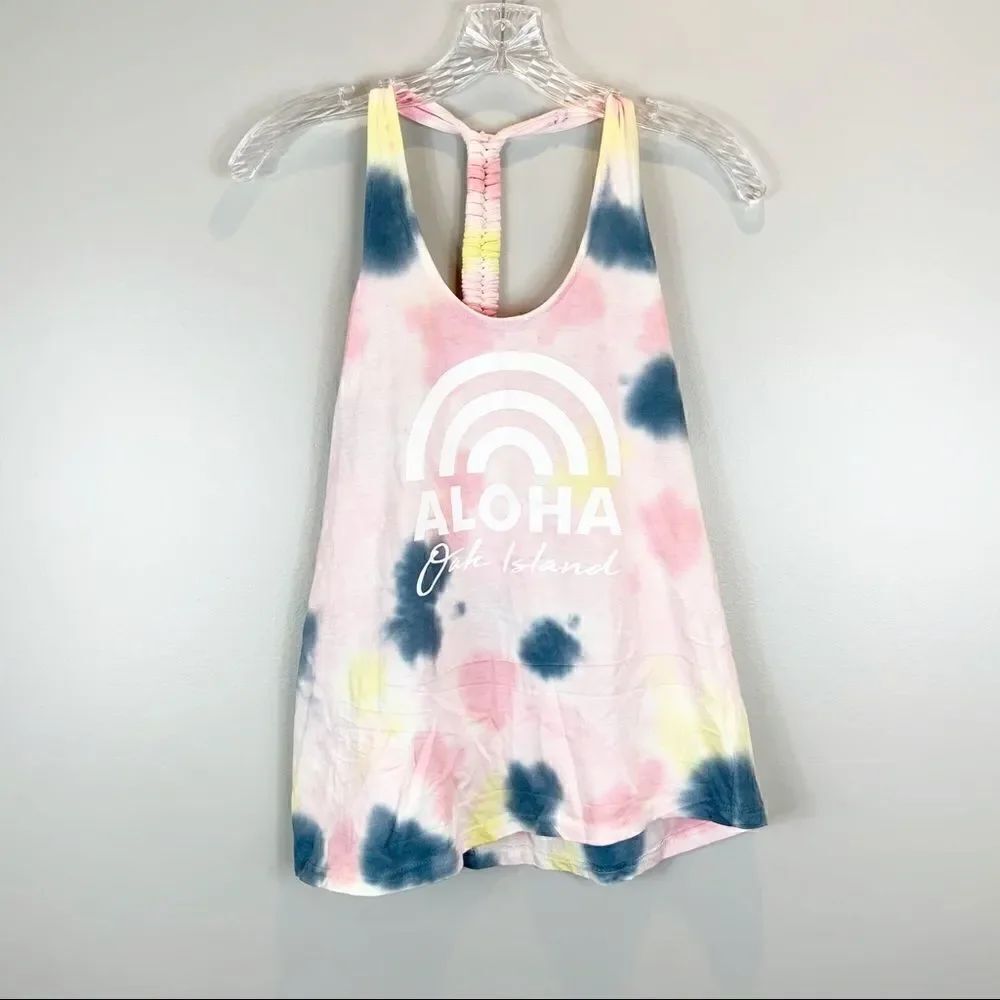 🌺3 FOR $20🌺 - NWT EXIST Aloha Oak Island tie dye braided tank M